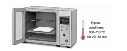 HPTLC plate activation in a hot air oven at 100–110°C for 20–30 minutes